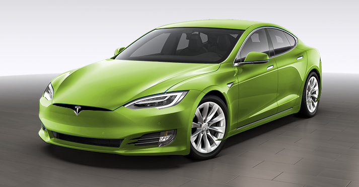 Tesla lime green