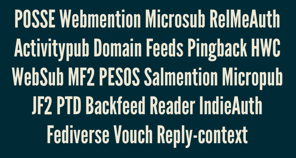 indieweb terminlogy